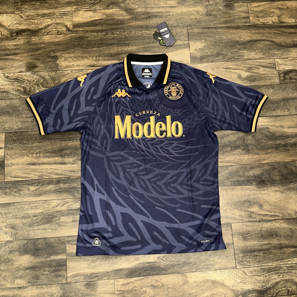 Kappa Kombat 2025 Modelo Jersey "Cerveza Modelo" Men's Size L Navy & Gold NWTGS